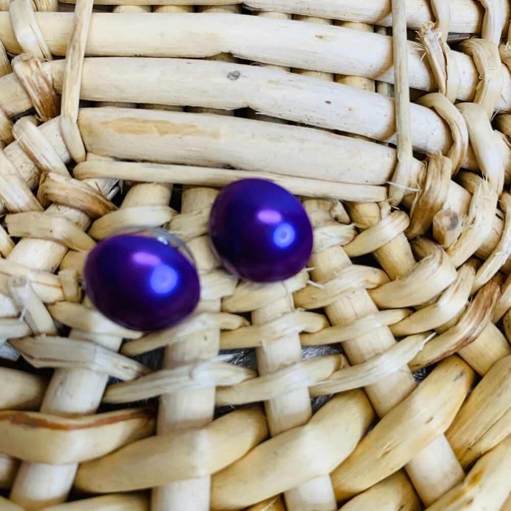 Purple Pearlescent Metallic Studs Domed .5" diameter